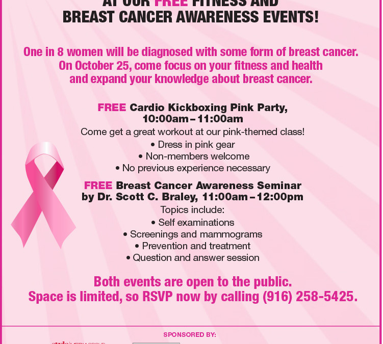 October 25: FREE “Think Pink” Fitness & Breast Cancer Awareness Events