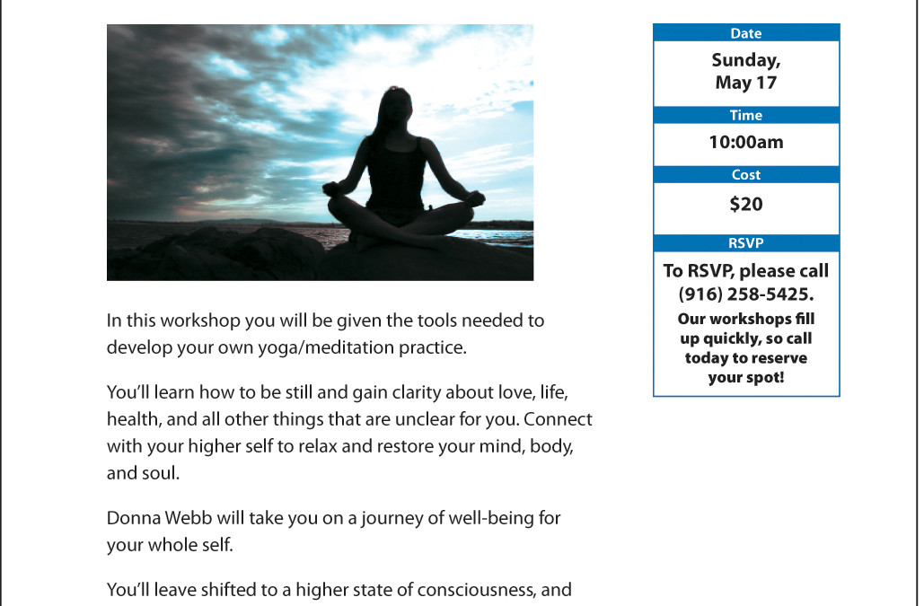 May 17: Gentle Yoga and Meditation Workshop