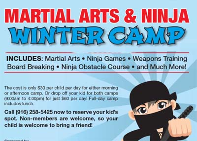 Dec. 21-23: Kids’ Martial Arts & Ninja Winter Camp