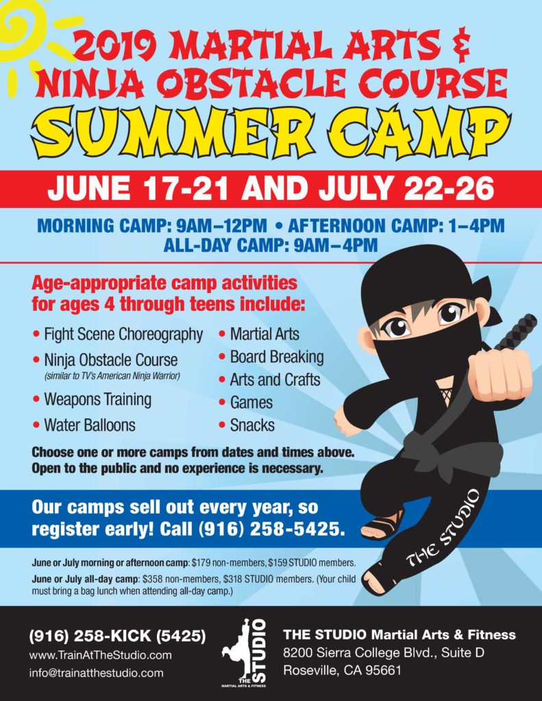 2019 martial arts summer camp roseville kids camp