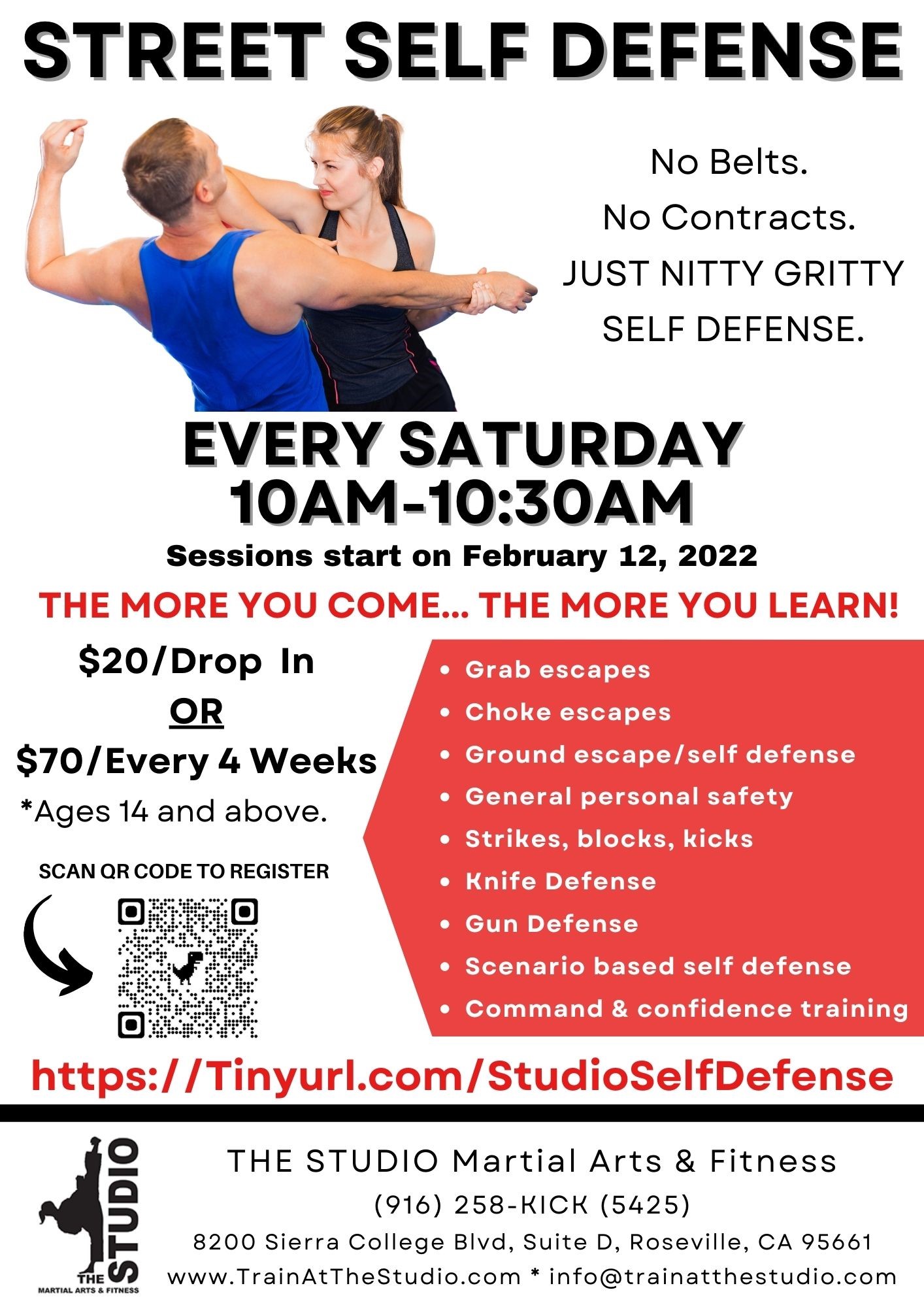 Self Defense Class For Women And Men THE STUDIO Martial Arts Fitness