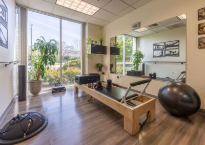 Pilates reformer room at The Studio