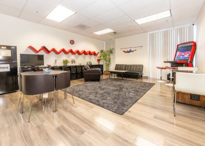 lounge area at the studio