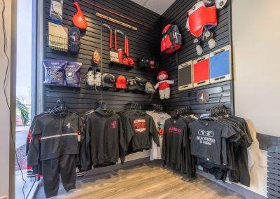 merchandise corner in the front lobby of The Studio