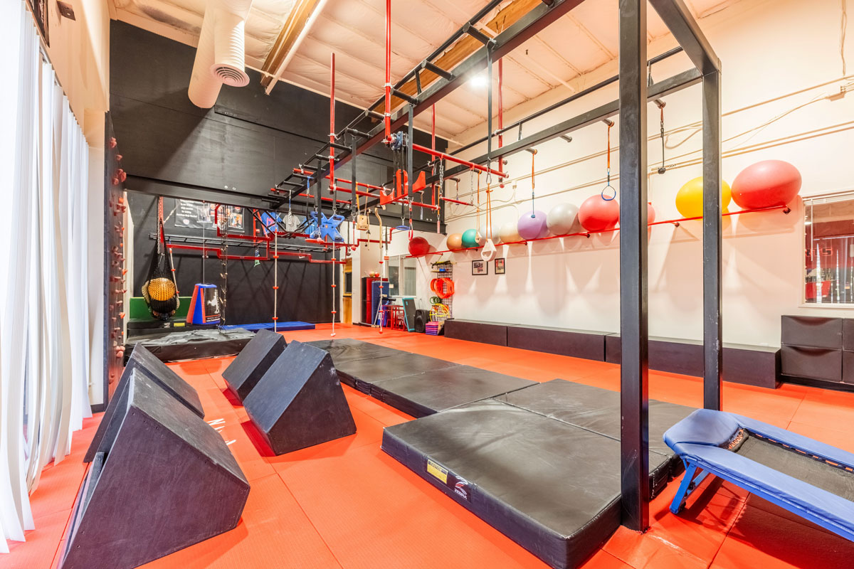 ninja room with quad steps